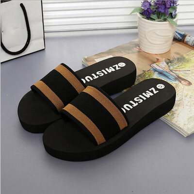 

Rose Summer Women Shoes Platform Bath Slippers Wedge Beach Flip Flops Slippers Shoes