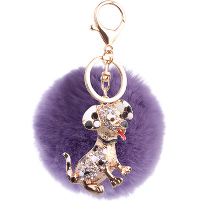 

Dog year 12 Zodiac Rex Rabbit fur ball puppy pendant New plating alloy key chain bag ornaments