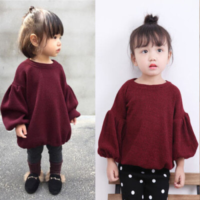

1-6T Toddler Kid Girl Long Sleeve Warm Sweater Sweatshirt Top Pullover Blouse