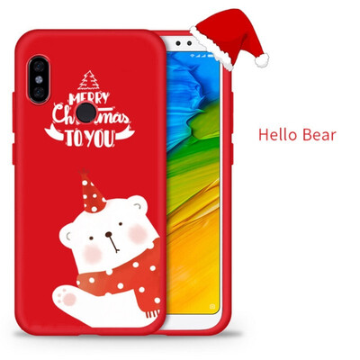 

ASINA Soft Silicone Case For Xiaomi mi8 a1 a2 Lite Pocophone F1 Christmas Cases For Redmi Note5 Cover Santa Claus Funda Xmas