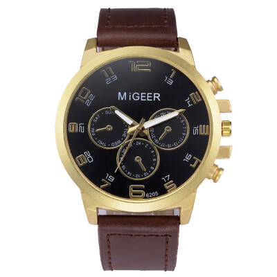 

Gobestart MIGEER High-End Fashion Mens Stainless Steel Watch Analog Alloy Quartz Watch