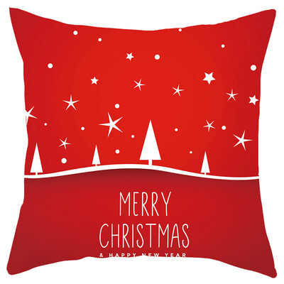 

Tailored Merry Christmas Short Plush Pillowcase Sofa Pad Set Home Decoration 18x18 Inch