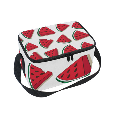 

ALAZA Lunch Box Insulated Watermelon Design Lunch Bag Large Cooler Tote Bagfor Men Women