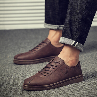 

The new autumn Korean version of Joker casual English black small leather shoes men Doudou tide shoes men
