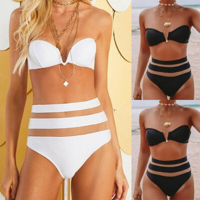 

Women Padded High Waist Bikini Swimsuit Beachwear Bathing Suit Swimwear