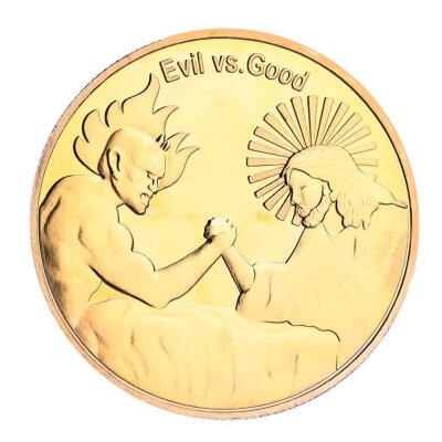 

Devil VS Angel Hand Wrestling Commemorative Coin Non-currency Bitcoin Gift