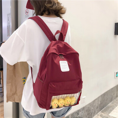 

Ins wind bag female Korean version of high school junior high school junior high school junior high school girl transparent Mori h