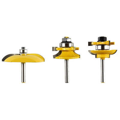 

3pcs 14" 635mm Shank Cutter Router Bit Hard Alloy Milling Cutter for Woodworking Cutting Tools