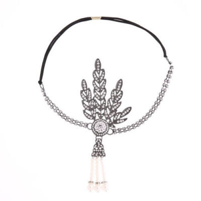 

1920s Flapper Great Gatsby Headband Pearls Charleston Party Bridal Headpiece