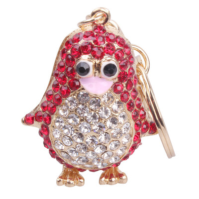 

Creative Cartoon Rhinestone Little Penguin Car Keychain Gift Accessories Birthday Gift Bag Pendant