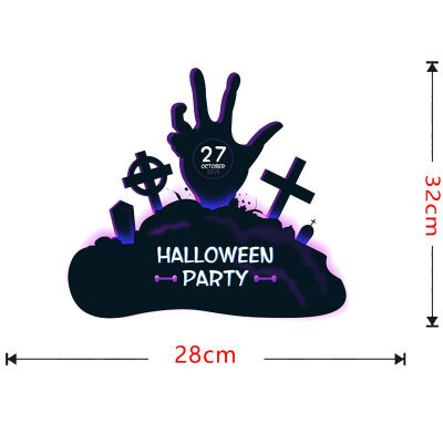 

Halloween Scary Wall Art Sticker Home Decor Festival Background PVC Self-adhesive Murals For Door Living Room Bedroom