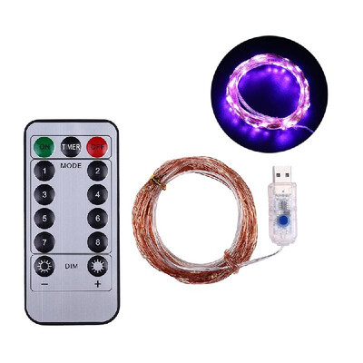 

Portable USB Charge INS Stars Of Heaven Decoration Flashing 20 Meters 200 Bulbs 8 Light Functions Copper Wire String Light With Re