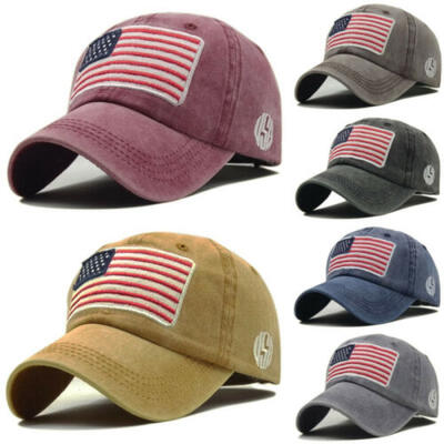 

Vintage Baseball Cap Men Adjustable Denim Distressed Trucker Snapback Hat Unisex