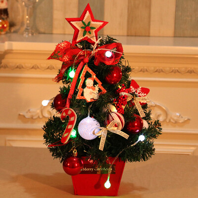 

〖Follure〗LED Artificial Tabletop Mini Christmas Tree Decorations Festival Miniature Tree