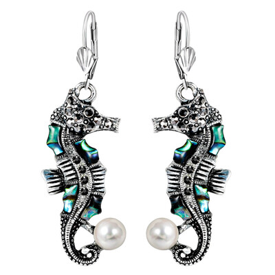 

925 Sterling Silver Pearl Drop Earrings Stud for Women