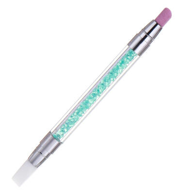 

Dual-Ended Rhinestone Silicone Sculpture Scrub Cuticle Remover Nail Art Pen