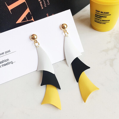 

925 silver earrings show thin face earrings hit color earrings ladies exaggerated earrings fashion personality temperament earring