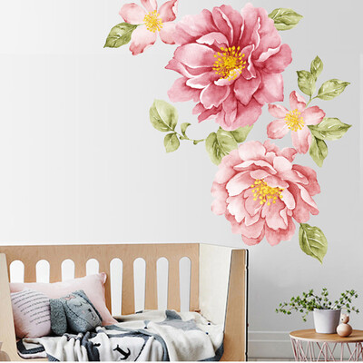

〖Follure〗Peony Rose Flowers Wall Sticker Art Nursery Decals Kids Room Home Decor Gift