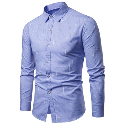 

Tailored Mens Autumn Fashion Shirt Casual Long Sleeve Beach Top Loose Casual Shirt Blouse