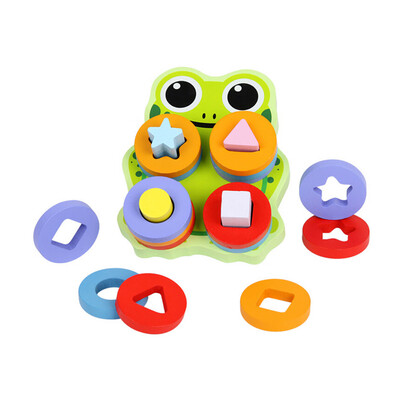 

YIWULAChildrens Educational Toys Wooden Pole Geometry Shape Intelligent Toy