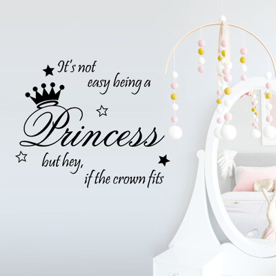

〖Follure〗Beautiful Princess Crown Wall Sticker Bedroom Decor Vinyl Decal Die Cut