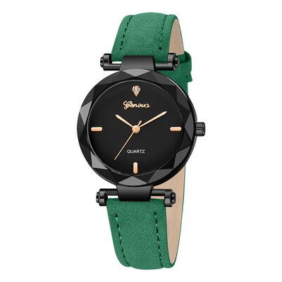 

Geneva Women Watches Scale Irregular Dial Ladies Quartz Wristwatch High Quality Leather Strap Casual Clock Gift Montre Femme