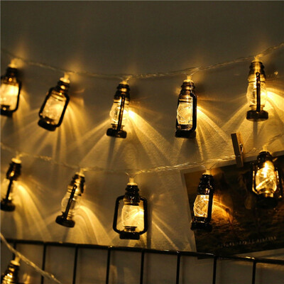 

LED Kerosene Light String Retro Lanterns Shape Small Lights 4m 20 Lights For Halloween