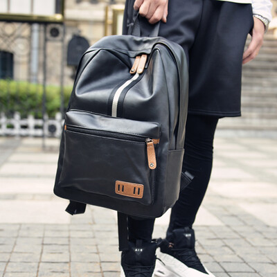 

Mans Korean Edition Fashion PU Leather Computer Shoulder Bag European&American Fashion Leisure Business Travel Street Backpac