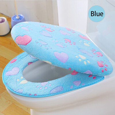

Gobestart Coral Fleece 2 Piece Set Potty Toilet Cover Toilet Mat Comfortable Cushions BU