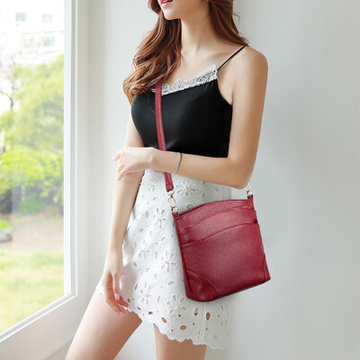 

Tailored Women Simple Casual Messenger Bag Multi Zipper Joker Shoulder Bag