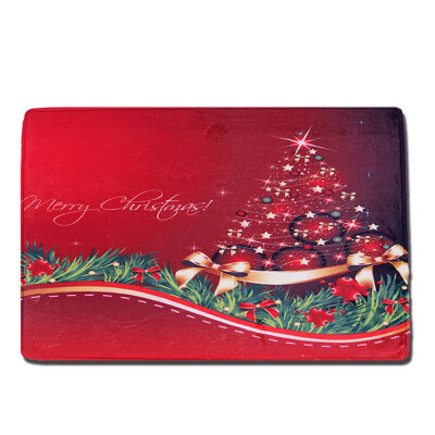 

Toponeto Christmas Floor Entrance Door Bathroom Mat Indoor Bathtub Carpet Doormats Decor