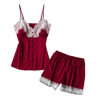 

Toponeto New Women Sexy Lace Breasted Sling Underwear Pants Lingerie Pajamas Nightgown