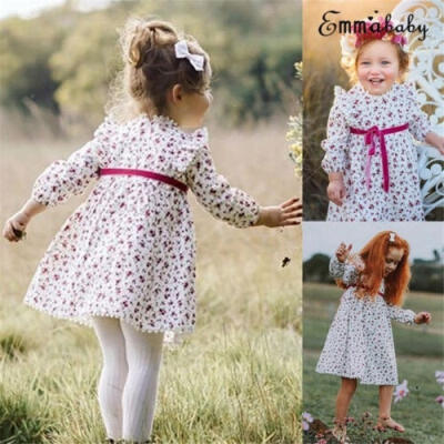 

Flower Girls Dress Princess Baby Lace Floral Party Dress Bridesmaid Dresses 1-5T