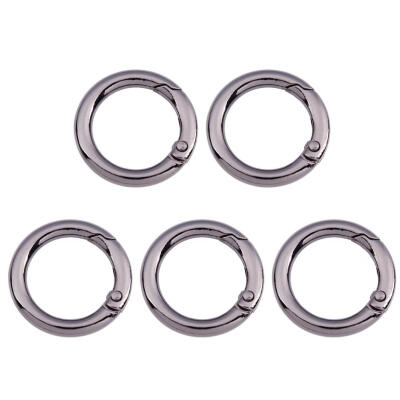 

5pcs Spring Gate O Ring Openable Keyring Bag Belt Strap Dog Chain Buckles