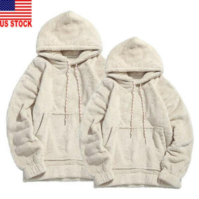 

Men Women Winter Fleece Casual Sweatshirt Hoodie Hooded Sweater Oversized Coat