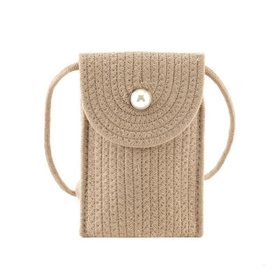 

Women Woven Pearl Bag Flap Clutch Girls Shoulder Messenger Mini Phone Bags