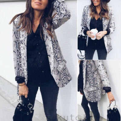 

Women Python OL Long Sleeve Slim Casual Suits Blazer Jacket Coat Tops Outwear