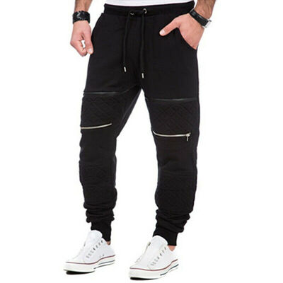 

Mens BASIC JOGGER Pants Fleece Active Urban Harem Slim Fit Elastic Hip hop Dance
