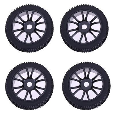 

4pcs 17mm Hub Wheel Rim Tires Tyre for 18 Off-Road RC Car Buggy