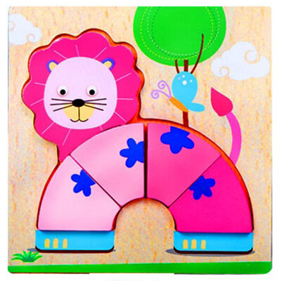 

Gotoamei Kids Jigsaw Hand Grasping Puzzle Board Cartoon Wood Three-Dimensional Puzzle Toy