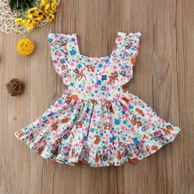 

Seller Toddler Kids Girl Floral Deer Summer Casual Skater Party Dress Clothes