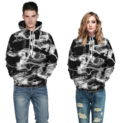 

Toponeto Mens Casual Scary Halloween Lover 3D Print Party Long Sleeve Hoodie Top Blouse