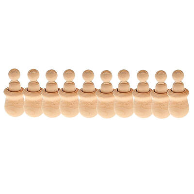 

10pcsSet Wooden DIY Painted Peg Dolls Wedding Home Decor Handmade Craft