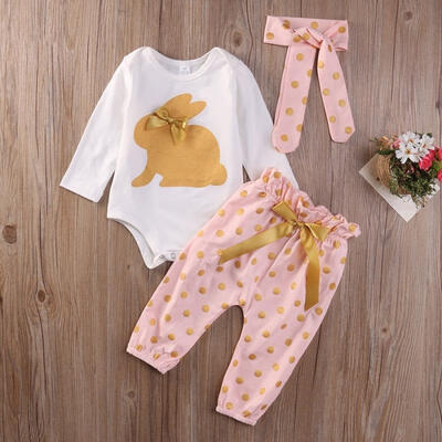 

3Pcs Newborn Infant Baby Girls Summer Clothes Romper Playsuit Pants Outfits Set