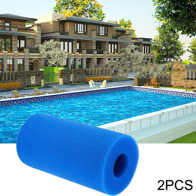 

Siaonvr 2PCS Washable Sponge Foam Cartridge Suitable Pool Reusable Foam Filter