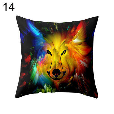 

Multi-Color Animal Face Square Throw Pillow Case Cushion Cover Bedding Articles