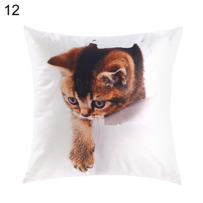 

45x45cm Cartoon Cat Throw Pillow Case Cushion Cover Sofa Bed Car Home Decor