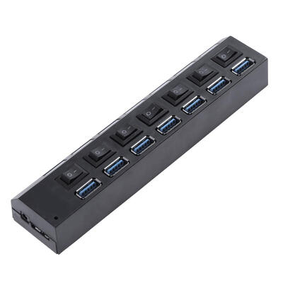 

USB 30 7 Ports Hub Splitter Adapter with ONOFF Switch for Tablet Laptop