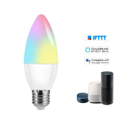 

V16-C Smart WIFI LED Bulb RGBW LED Candle Bulb 6W E27 Dimmable Light Phone Remote Control Group Control Compatible with Alexa Goo