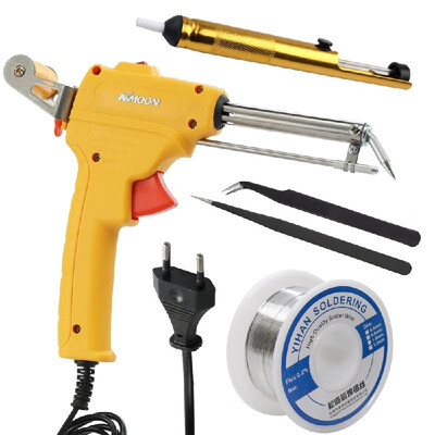 

KKmoon 60W 110-230V Manual Soldering Machine Household Electric Iron Set Handheld Soldering Iron Rework Station Soldering Tool Kit